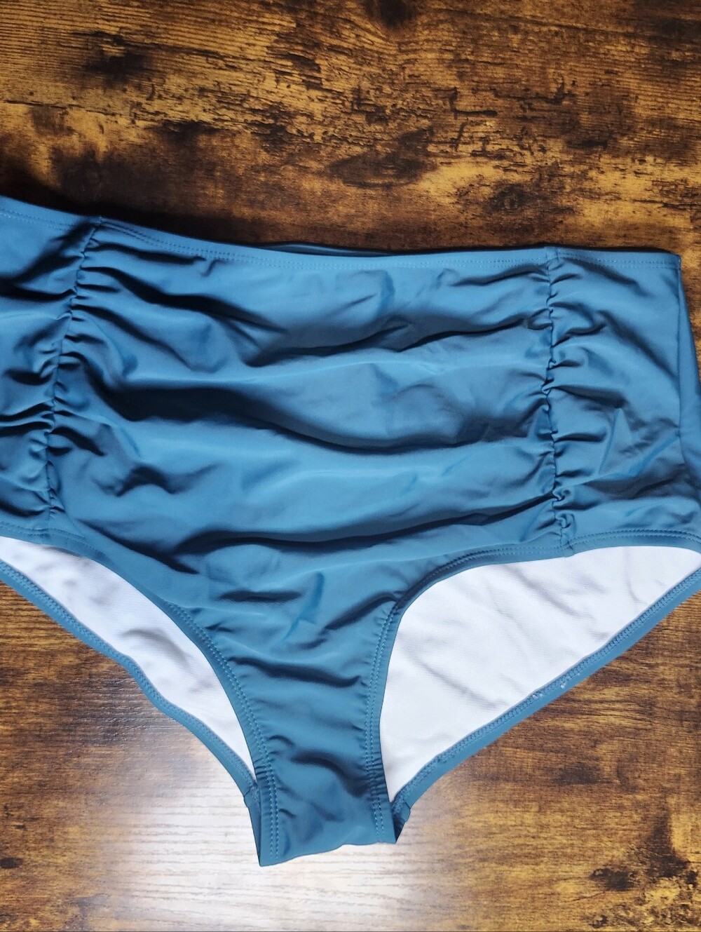 High-Waist Teal Swim Bikini Bottom